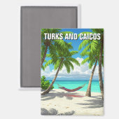 Beach Hammock Turks und Caicos Reisen Magnet (Vorderseite/Rückseite)