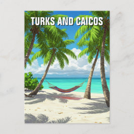 Beach Hammock Turks und Caicos Reisen Postkarte