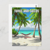 Beach Hammock Turks und Caicos Reisen Postkarte (Vorne/Hinten)