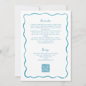 Beach Hand Drawn QR UAWG All-in-One Hochzeit Einladung (Rückseite)