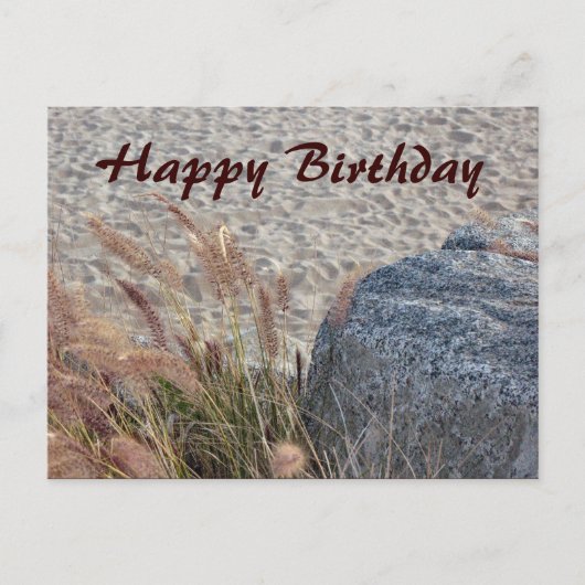 beach Happy Birthday Postkarte (Vorderseite)