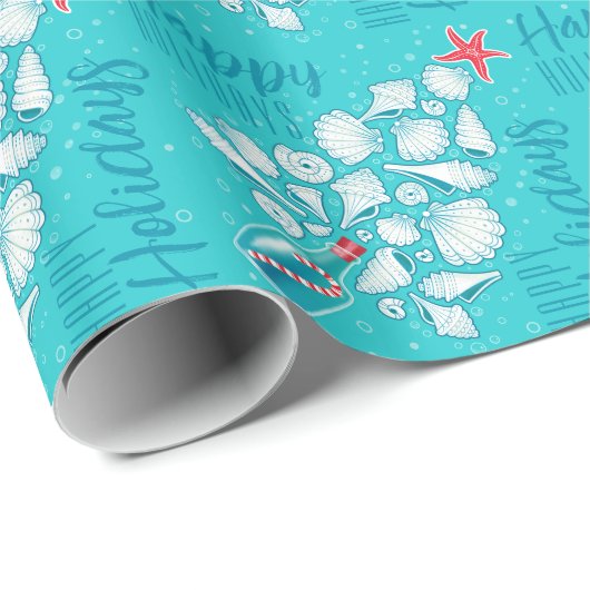 Beach Happy Ferien Geschenkpapier (Rolleneckpunkt)