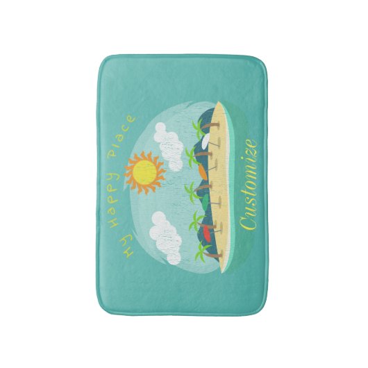 Beach Happy Place Thunder_Cove Badematte (Vorderseite Vertikal)