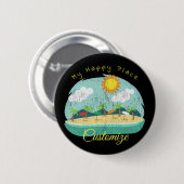 Beach Happy Place Thunder_Cove Button (Vorne & Hinten)