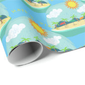 Beach Happy Place Thunder_Cove Geschenkpapier (Rolleneckpunkt)