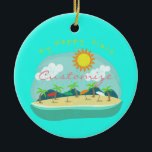 Beach Happy Place Thunder_Cove Keramik Ornament<br><div class="desc">was wäre besser als ein warmer, sonniger tropischer Strand, um sich zu entspannen, personifizieren Sie sich, indem Sie Ihren Namen ändern.</div>