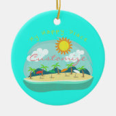 Beach Happy Place Thunder_Cove Keramik Ornament (Vorne)