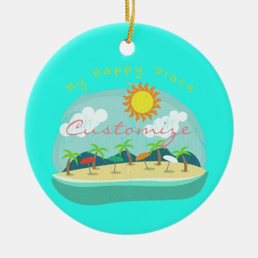 Beach Happy Place Thunder_Cove Keramik Ornament (Vorne)