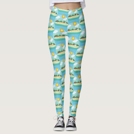 Beach Happy Place Thunder_Cove Leggings (Vorderseite)