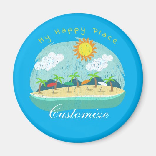 Beach Happy Place Thunder_Cove Magnet (Vorne)