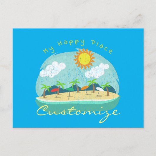 Beach Happy Place Thunder_Cove Postkarte (Vorderseite)
