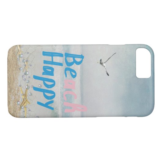 Beach Happy Seestern und Seegras Case-Mate iPhone Hülle (Rückseite (Horizontal))