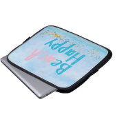 Beach Happy Starfish Laptopschutzhülle (Vorne Knopf)