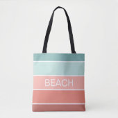 Beach Happy Summer Cool Stripes Tasche (Vorderseite)