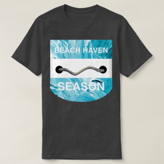 Beach Haven Beach Abzeichen T-Shirt (Design vorne)