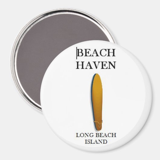 Beach Haven, Long Beach Island Custom Car Magnet 1 (Vorderseite/Rückseite)