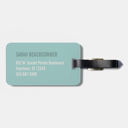 Beach Hawaii | Momente sammeln Nicht Dinge Gepäckanhänger (Rückseite horizontal)