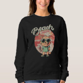 Beach Hawaiian Vacations Vibes Cat Summer Sweatshirt (Vorderseite)