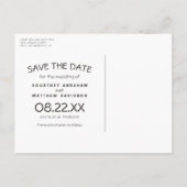 Beach Heart Foto Save the Date Ankündigungspostkarte (Rückseite)