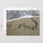 Beach Heart Postkarte (Vorne/Hinten)
