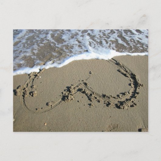 Beach Heart Postkarte (Vorderseite)
