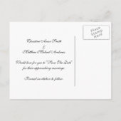 Beach Heart - Sand Save the Date Ankündigungspostkarte (Rückseite)