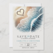 Beach Heart Save The Date (Vorderseite)