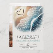 Beach Heart Save The Date (Vorne/Hinten)