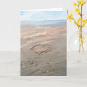 Beach Heart Sympathy Card Karte (Gelbe Blume)