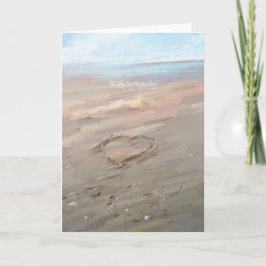 Beach Heart Sympathy Card Karte