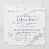 Beach Heart Wedding Brautparty Einladung (Rückseite)