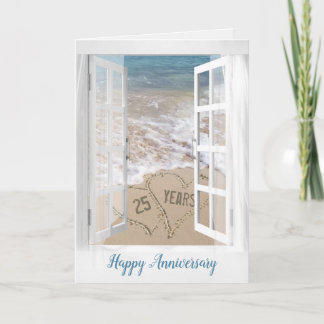 Beach Hearts Card zum 25. Jubiläum Karte