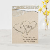 Beach Hearts Card zum achten Jahrestag Karte (Gelbe Blume)