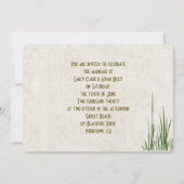 Beach Hearts im Sand für Hochzeiten einladen Einladung (Rückseite)