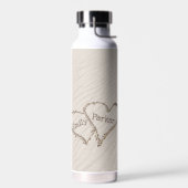 Beach Hearts in Sand Trinkflasche (Links)