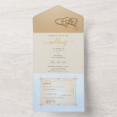 Beach Hearts in Sand Wedding Einladungen UAWG Deta (Innen Boden)