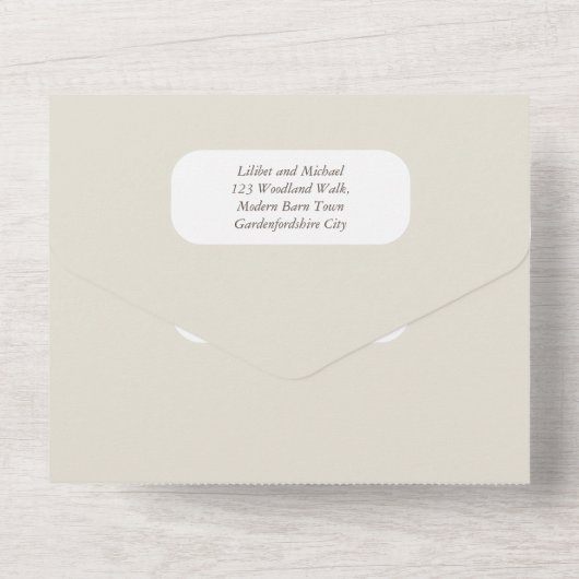 Beach Hearts in Sand Wedding Einladungen UAWG Deta (Rückseite)