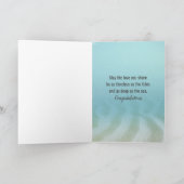 Beach Hearts in Window for Newlyweds Karte (Innenseite)