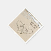 Beach Hearts Napkins, 50 Jahre alt Serviette (Ecke)