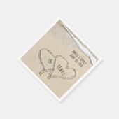 Beach Hearts Napkins zum 15. Jahrestag Serviette (Ecke)