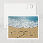 Beach Hearts Postcard Postkarte (Vorne/Hinten)