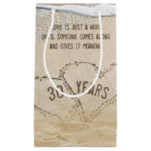 Beach Hearts und Starfish zum 30. Jahrestag Kleine Geschenktüte