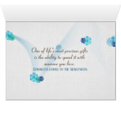 Beach Hearts Wedding Glückwünsche (Innenansicht Horizontal (Unten))