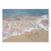 Beach Hearts Wedding Glückwünsche (Vorderseite (Horizontal))