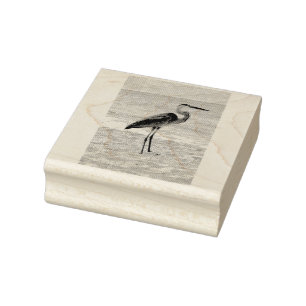 Beach Heron Gummistempel