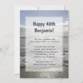 Beach Hintergrund seine Geburtstagsparty Einladung (Vorderseite)