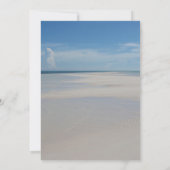 Beach Hochzeit in Urlaubsort Foto Vielen Dank Einladung (Rückseite)