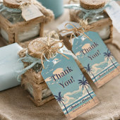 Beach Hochzeit in Urlaubsort Vielen Dank Geschenkanhänger