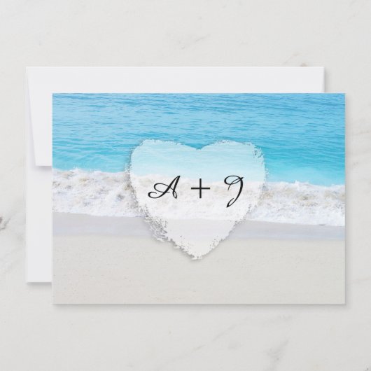 Beach Hochzeit Probe Dinner lädt Strand1 Einladung (Rückseite)