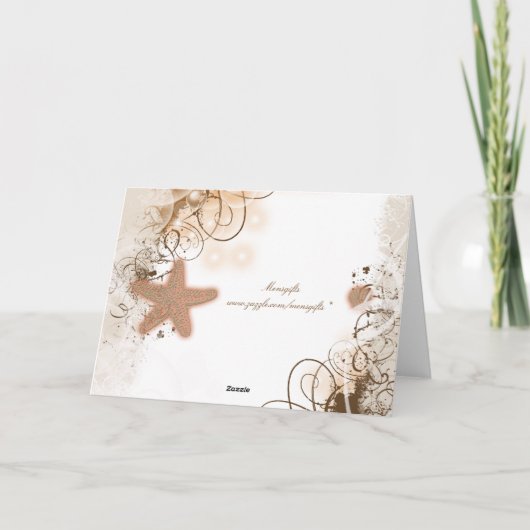 Beach Hochzeit Thema ~ Danke (Rückseite)